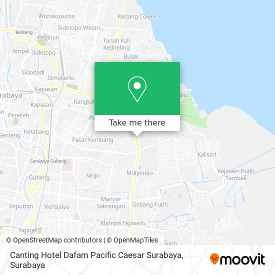 Canting Hotel Dafam Pacific Caesar Surabaya map