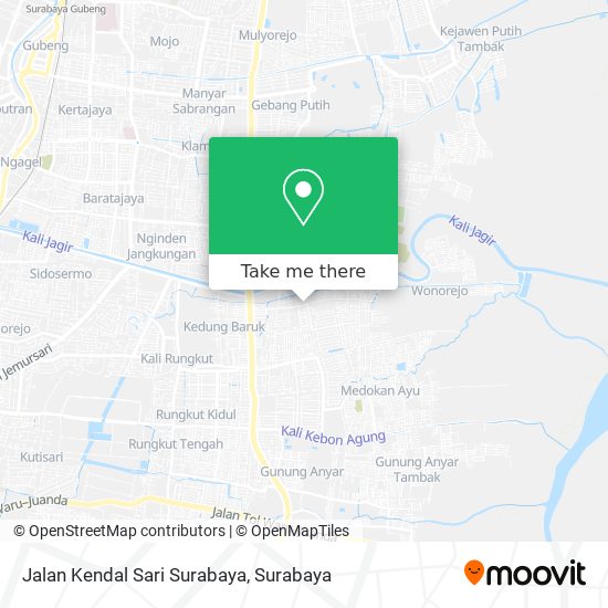 Jalan Kendal Sari Surabaya map