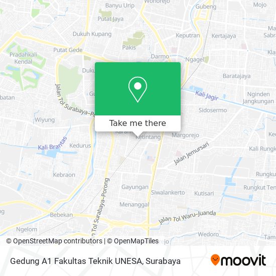 Gedung A1 Fakultas Teknik UNESA map