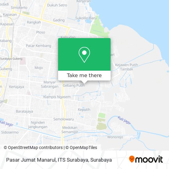 Pasar Jumat Manarul, ITS Surabaya map