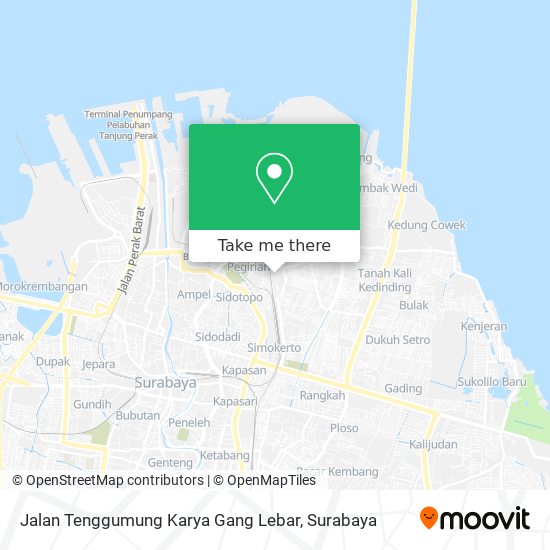 Jalan Tenggumung Karya Gang Lebar map