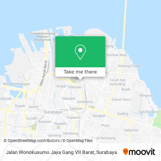 Jalan Wonokusumo Jaya Gang VII Barat map
