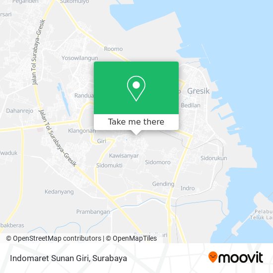 Indomaret Sunan Giri map