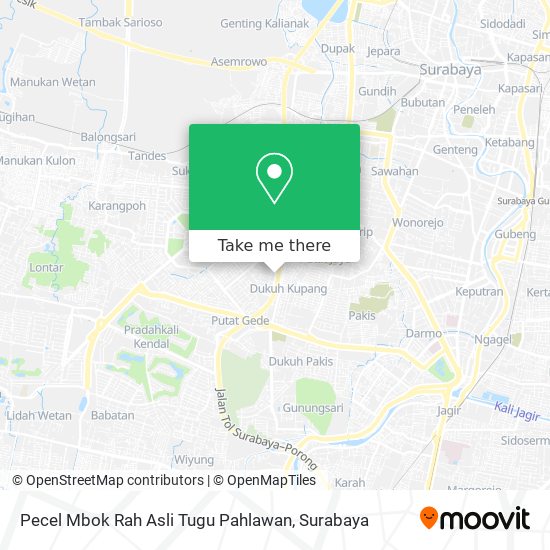 Pecel Mbok Rah Asli Tugu Pahlawan map