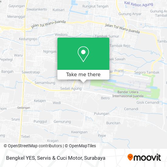 Bengkel YES, Servis & Cuci Motor map