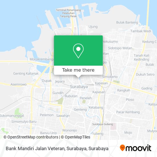 Bank Mandiri Jalan Veteran, Surabaya map
