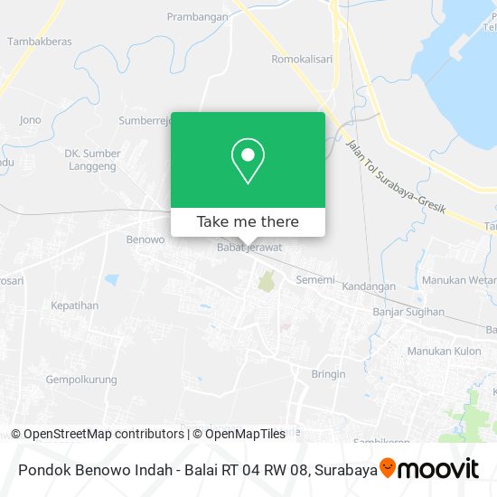 Pondok Benowo Indah - Balai RT 04 RW 08 map