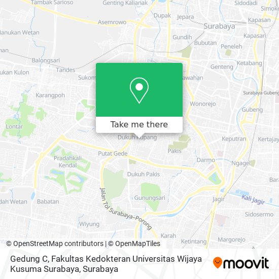 Gedung C, Fakultas Kedokteran Universitas Wijaya Kusuma Surabaya map