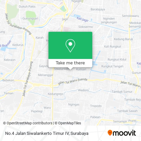 No.4 Jalan Siwalankerto Timur IV map