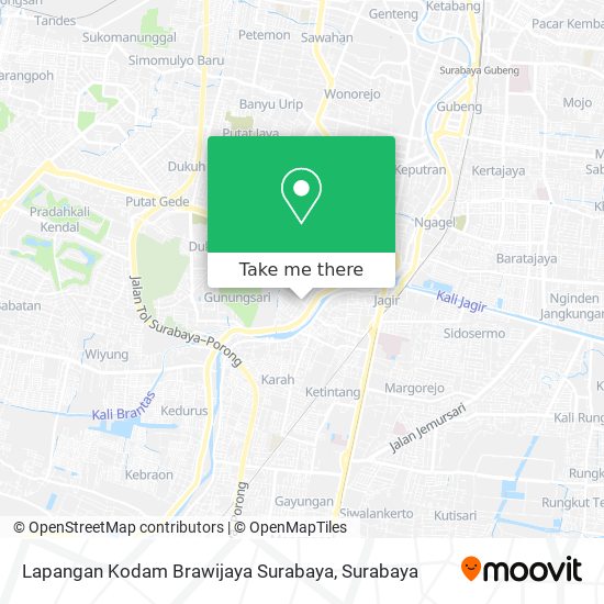 Lapangan Kodam Brawijaya Surabaya map