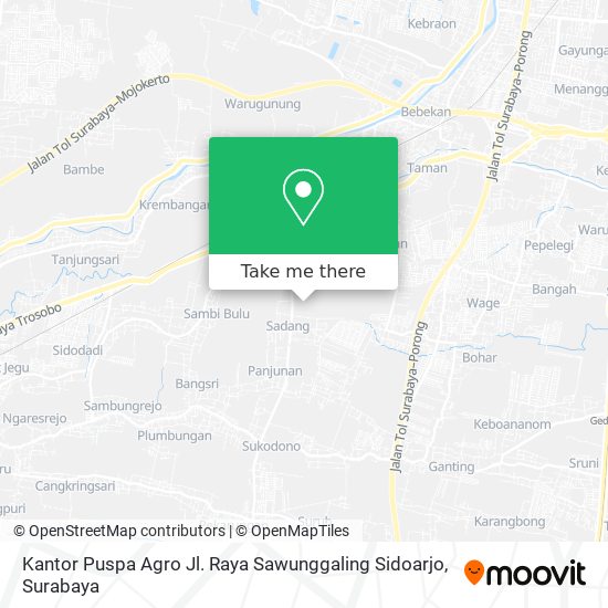 Kantor Puspa Agro Jl. Raya Sawunggaling Sidoarjo map