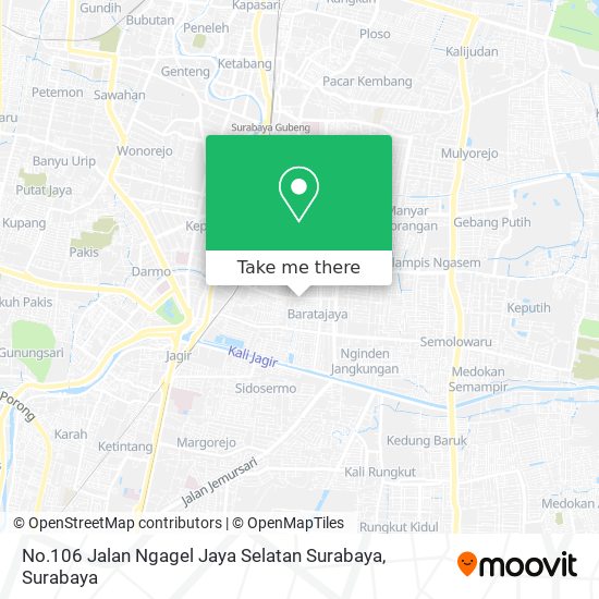 No.106 Jalan Ngagel Jaya Selatan Surabaya map