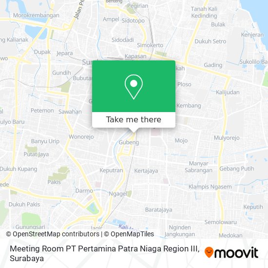 Meeting Room PT Pertamina Patra Niaga Region III map