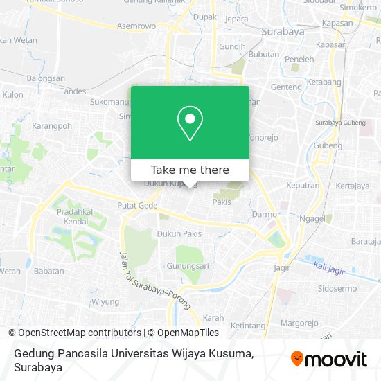 Gedung Pancasila Universitas Wijaya Kusuma map