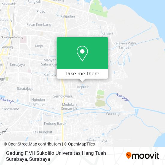 Gedung F VII Sukolilo Universitas Hang Tuah Surabaya map