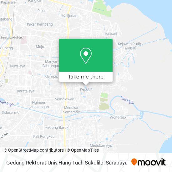 Gedung Rektorat Univ.Hang Tuah Sukolilo map