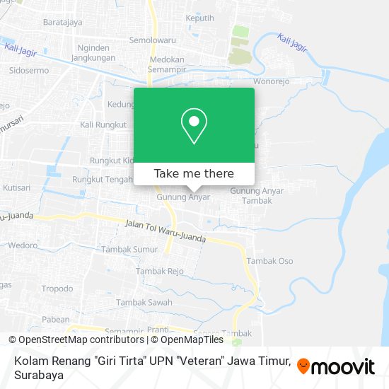 Kolam Renang "Giri Tirta" UPN "Veteran" Jawa Timur map