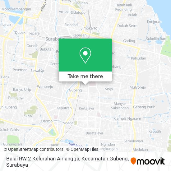 Balai RW 2 Kelurahan Airlangga, Kecamatan Gubeng map