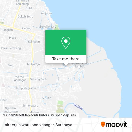 air terjun watu ondo,cangar map