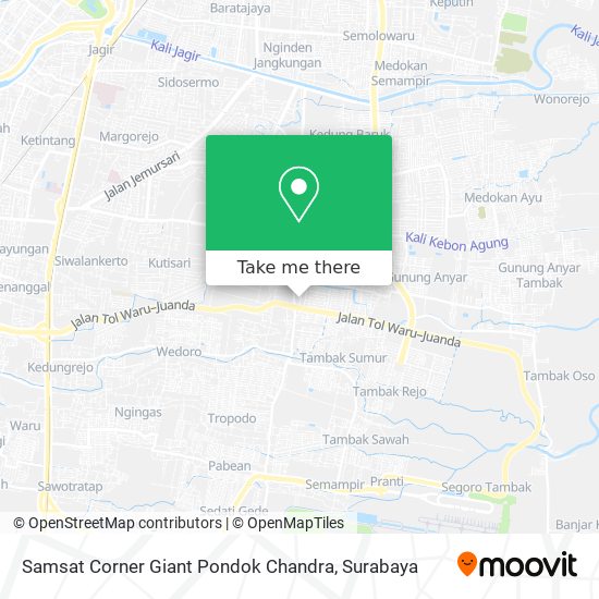 Samsat Corner Giant Pondok Chandra map