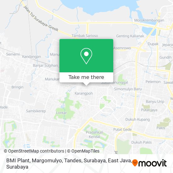 BMI Plant, Margomulyo, Tandes, Surabaya, East Java map