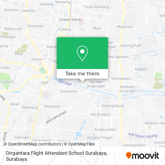 Dirgantara Flight Attendant School Surabaya map