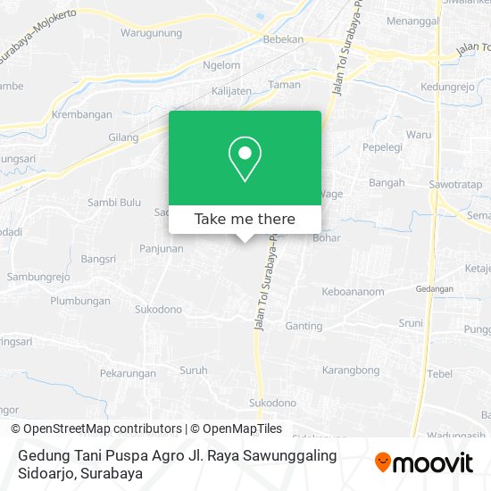 Gedung Tani Puspa Agro Jl. Raya Sawunggaling Sidoarjo map