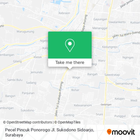 Pecel Pincuk Ponorogo Jl. Sukodono Sidoarjo map