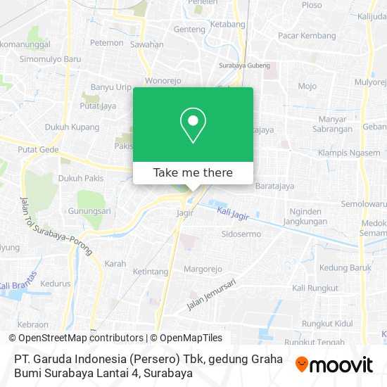 PT. Garuda Indonesia (Persero) Tbk, gedung Graha Bumi Surabaya Lantai 4 map