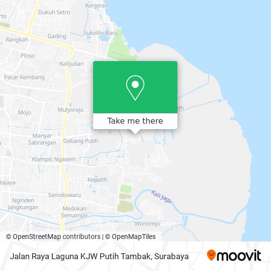 Jalan Raya Laguna KJW Putih Tambak map