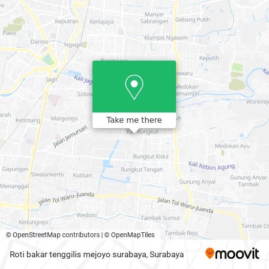 Roti bakar tenggilis mejoyo surabaya map