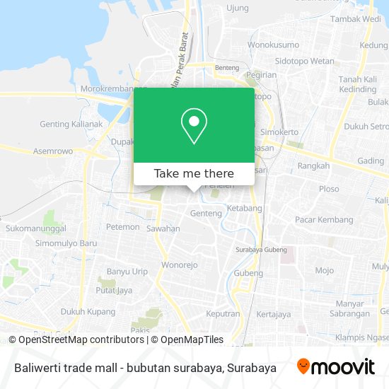 Baliwerti trade mall - bubutan surabaya map