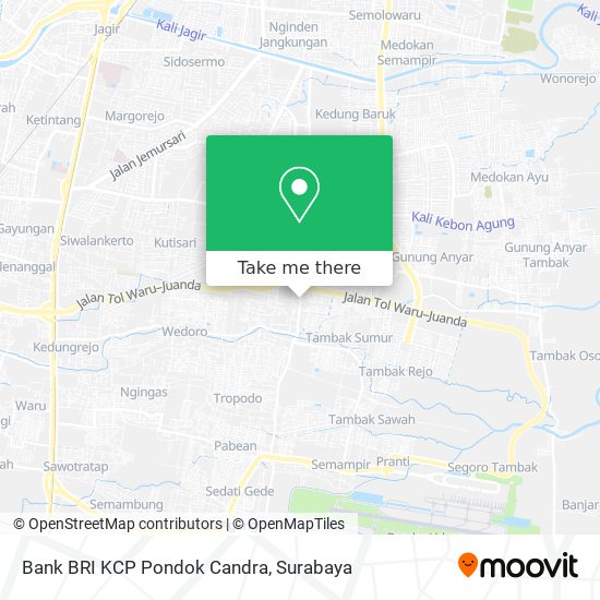 Bank BRI KCP Pondok Candra map