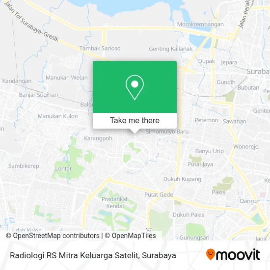 Radiologi RS Mitra Keluarga Satelit map