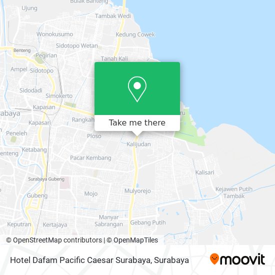 Hotel Dafam Pacific Caesar Surabaya map