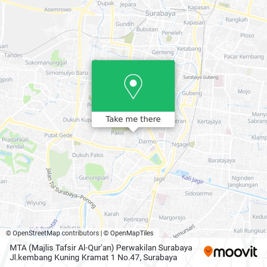 MTA (Majlis Tafsir Al-Qur'an) Perwakilan Surabaya Jl.kembang Kuning Kramat 1 No.47 map
