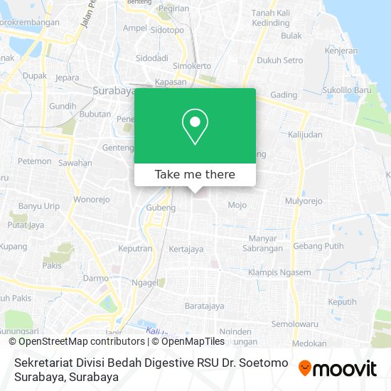 Sekretariat Divisi Bedah Digestive RSU Dr. Soetomo Surabaya map