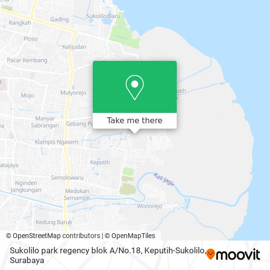 Sukolilo park regency blok A / No.18, Keputih-Sukolilo map