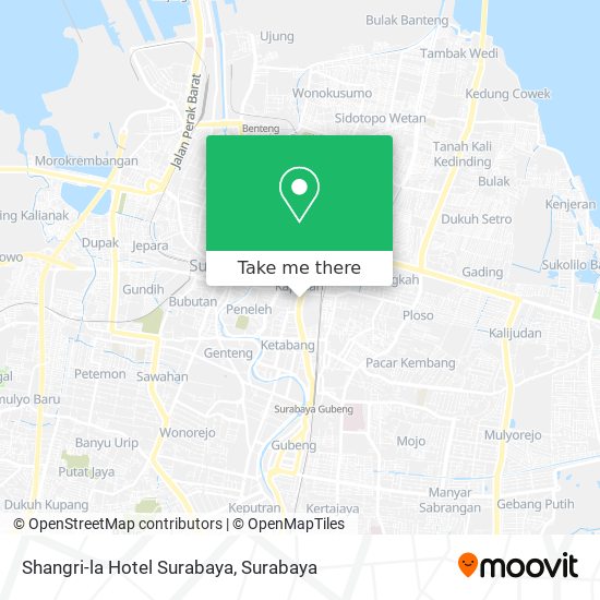 Shangri-la Hotel Surabaya map