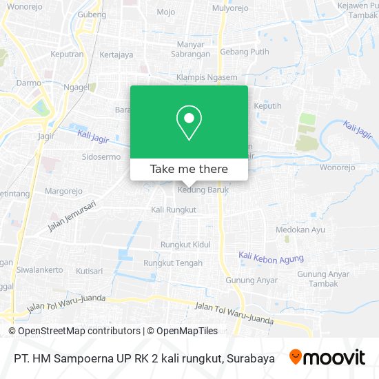 PT. HM Sampoerna UP RK 2 kali rungkut map