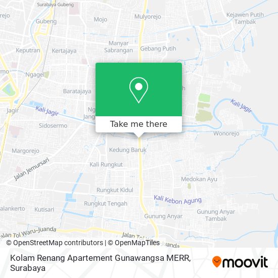 Kolam Renang Apartement Gunawangsa MERR map