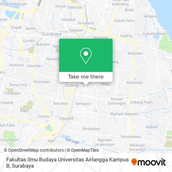 Fakultas Ilmu Budaya Universitas Airlangga Kampus B map