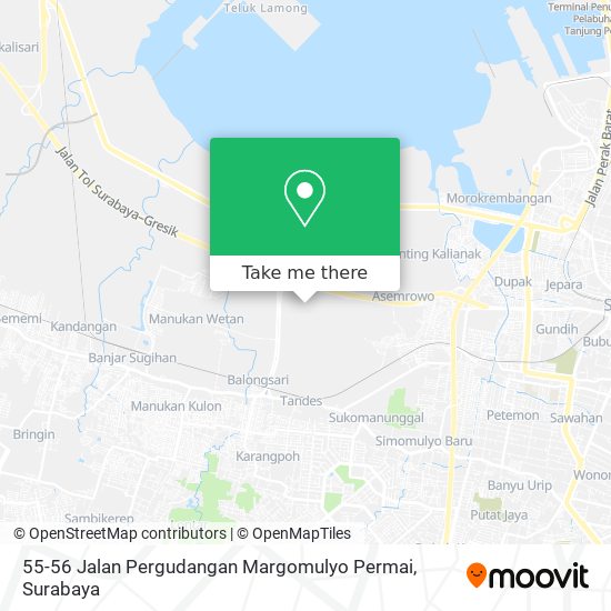 55-56 Jalan Pergudangan Margomulyo Permai map