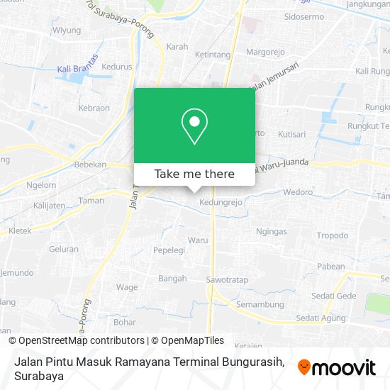 Jalan Pintu Masuk Ramayana Terminal Bungurasih map