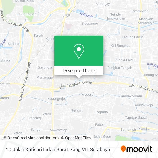 10 Jalan Kutisari Indah Barat Gang VII map