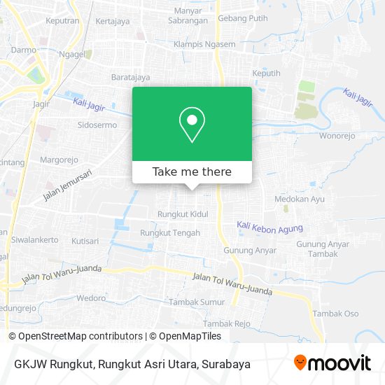 GKJW Rungkut, Rungkut Asri Utara map
