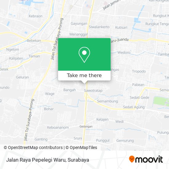 Jalan Raya Pepelegi Waru map