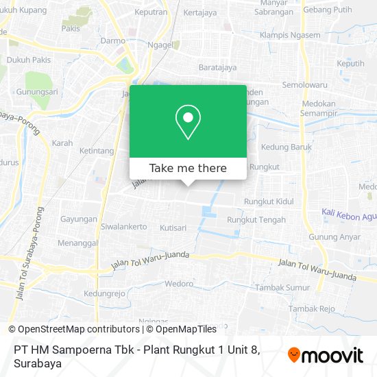 PT HM Sampoerna Tbk - Plant Rungkut 1 Unit 8 map