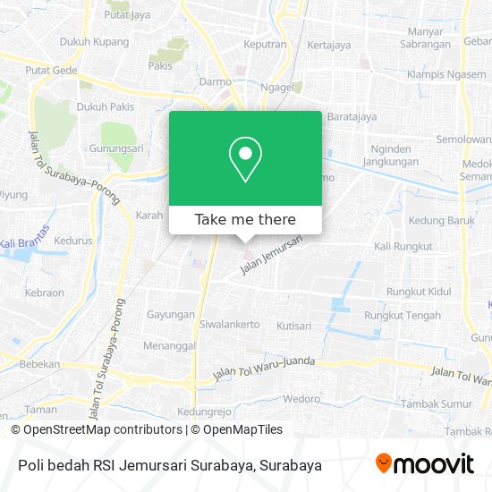 Poli bedah RSI Jemursari Surabaya map