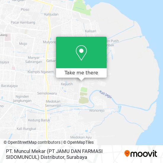 PT. Muncul Mekar (PT JAMU DAN FARMASI SIDOMUNCUL) Distributor map